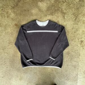 Vintage Knit Crewneck Sweater Black Size XL